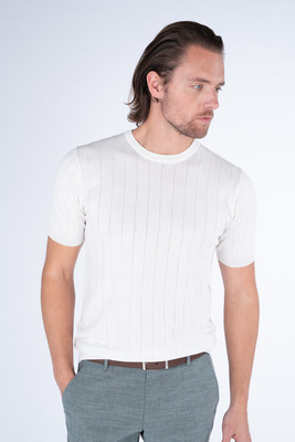 Bavlněný svetr s hedvábím V pohodlném střihu